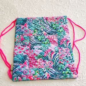 Lilly Pulitzer draw string backpack bag